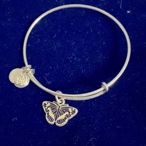 Alex and Ani sliver White Admiral butterfly bangle
